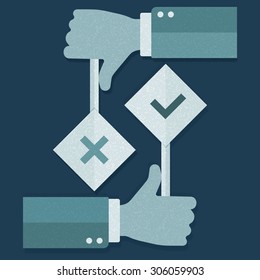 Hands with Signs