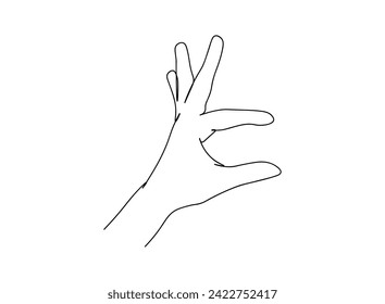 Hands, signs, Actions Single Line Drawing