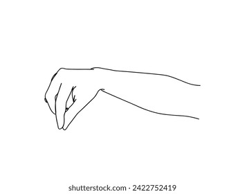 Hands, signs, Actions Single Line Drawing