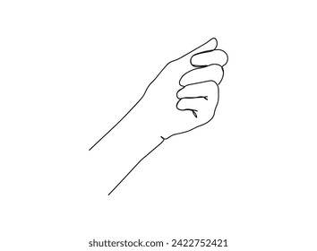 Manos, signos, acciones Dibujo de una sola línea