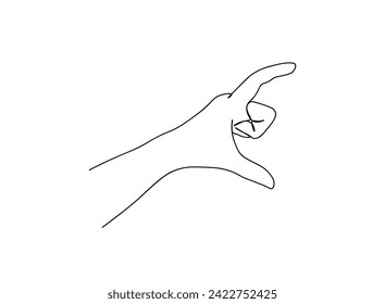 Manos, signos, acciones Dibujo de una sola línea