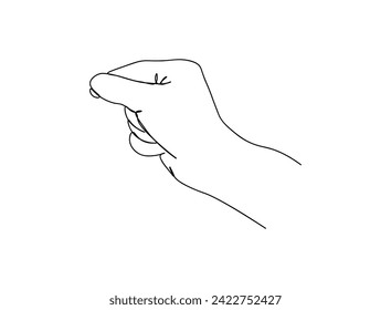 Manos, signos, acciones Dibujo de una sola línea