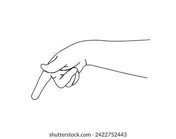 Hands, signs, Actions Single Line Drawing