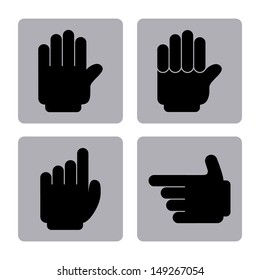 hands signs over white background vector illustration 