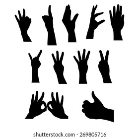 Hands silhouette