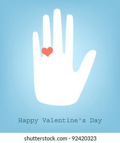 hands silhouette with heart