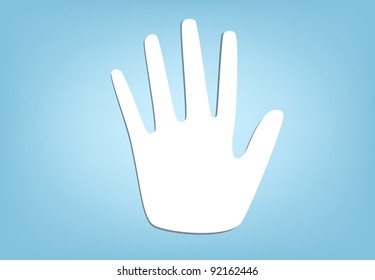 Hands silhouette. Vector Illustration.