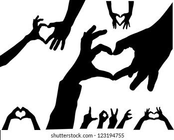 hands silhouettes