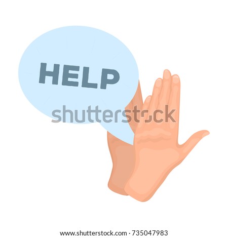 Hands, single icon in cartoon style.Hands, vector symbol stock illustration web.