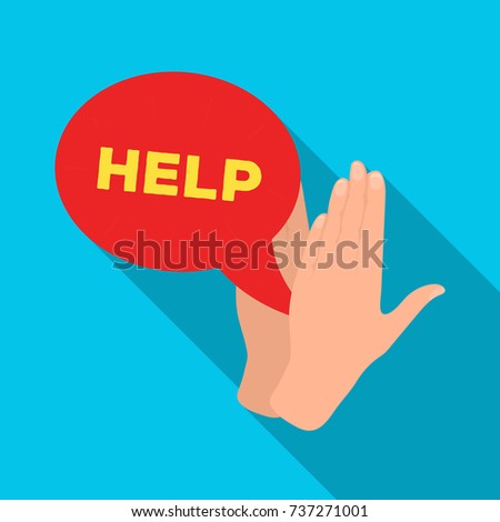 Hands, single icon in flat style.Hands, vector symbol stock illustration web.