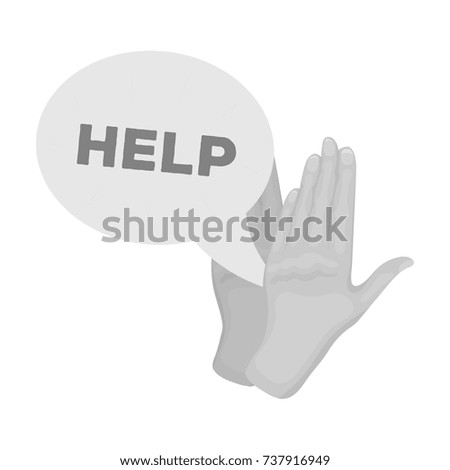 Hands, single icon in monochrome style.Hands, vector symbol stock illustration web.
