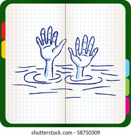 hands of sink man