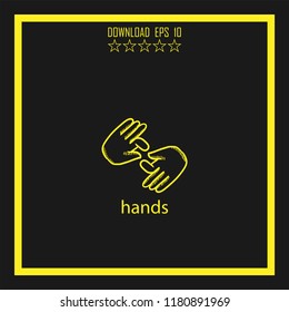 hands sketch vector icon