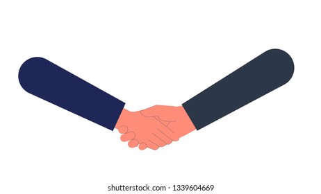 Hands squeezing isolated vector illustration