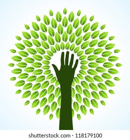 hands standing for save green