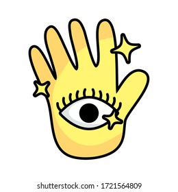 hands with stars splash magic sorcery vector illustration design
