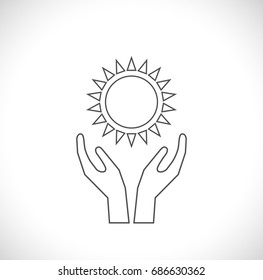 icono de borde de sol