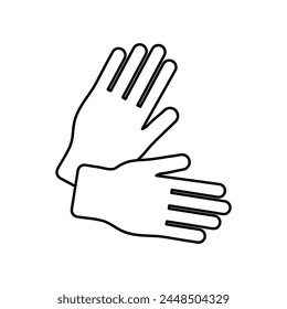 Manos, símbolo de guantes quirúrgicos, Vector liner Manos, ilustración de guantes quirúrgicos para Web y App...