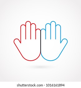 Hands symbol illustration