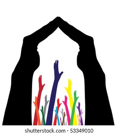 hands symbol of protection