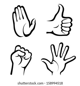 hands symbols collection