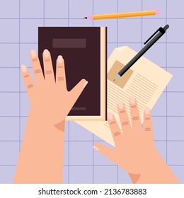 hands taking notes airview icons