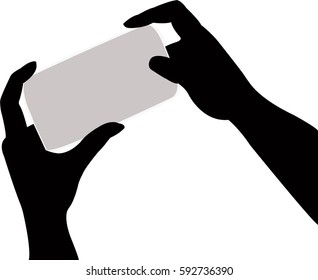 hands taking photos