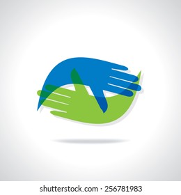 hands team work idea concept illustration