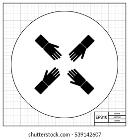 Hands as Teamwork Concept Icon