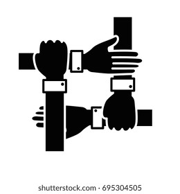 Hands teamwork symbol