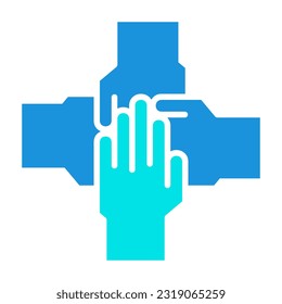 Diseño de la comunidad con el logotipo del botón de icono azul