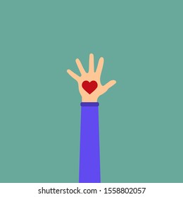 Hands - template logo for the team, fund, association, community. Graphic idea for a company or a social project.