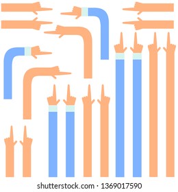 hands template for presentation vector