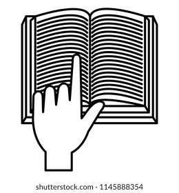 hands with text book school