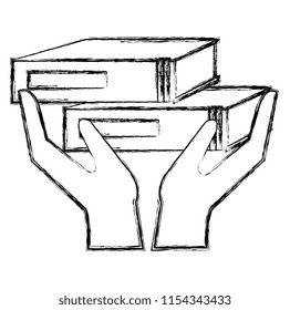 hands with text book school