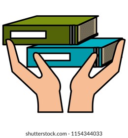 hands with text book school