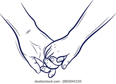 Hands that express profound love and connectio illustration.