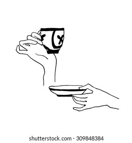 Hands that hold a cup of tea