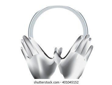 hands that made a peace sign 