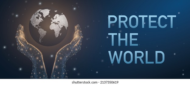hands that remember the world Concept of environmental conservation.