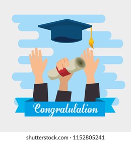 hands throwing hats graduation