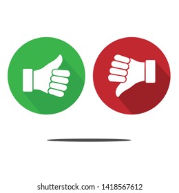 Hands Thumb Up icon symbol vector