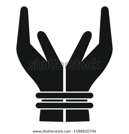 Hands tied icon. Simple illustration of hands tied vector icon for web design isolated on white background