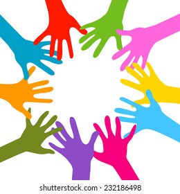 Hands Together Stock Vector (Royalty Free) 232186498 | Shutterstock