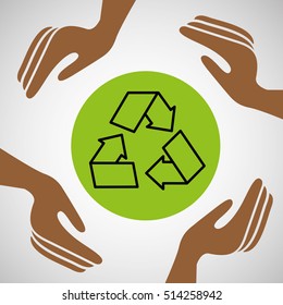 hands together recycle environment concept vector illustration eps 10