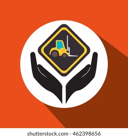 hands tools construction symbol vector illustration eps 10