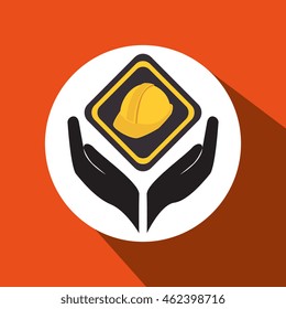 hands tools construction symbol vector illustration eps 10