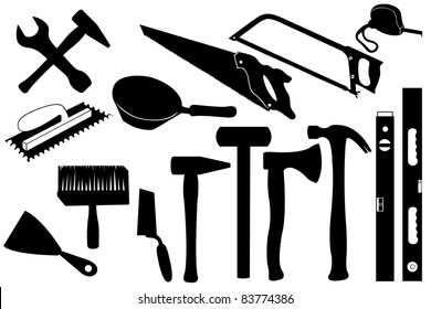 Hands tools isolated on white