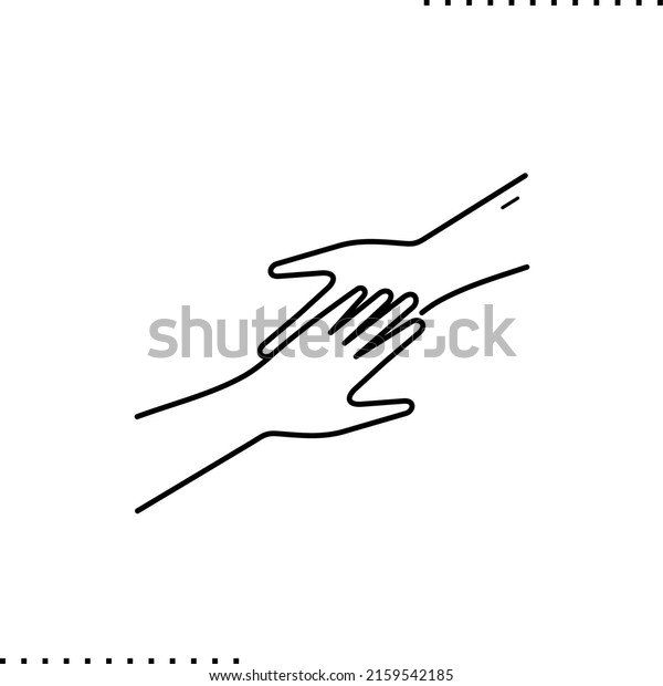 Hands Touching Vector Isolated On White Stock Vector (Royalty Free ...