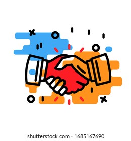 
Hands. Transmission of the virus by shaking. Coronavirus infection concept. Disease.isolated on a white background.Human Virus .Epidemic disease.Dangerous respiratory infection illustration.
